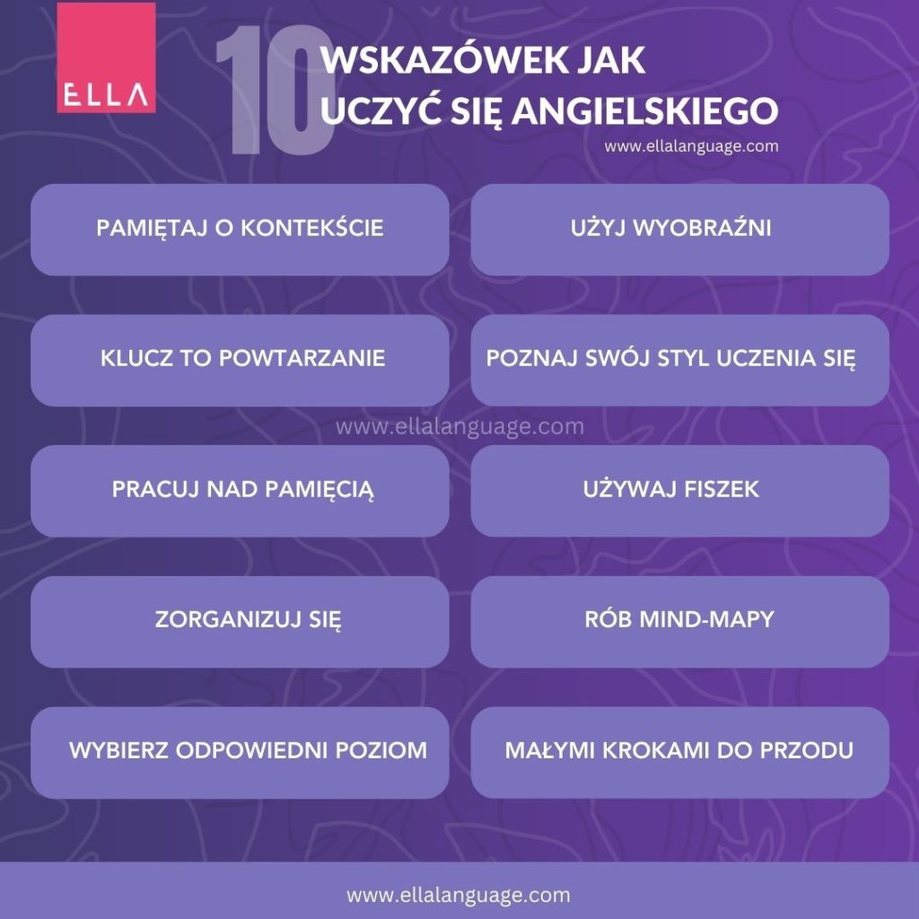 wskazówki jak uczyć się angielskiego