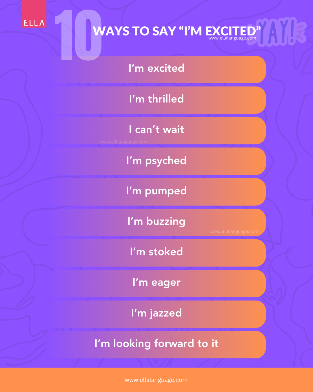 10 Ways to Say “I'm Excited